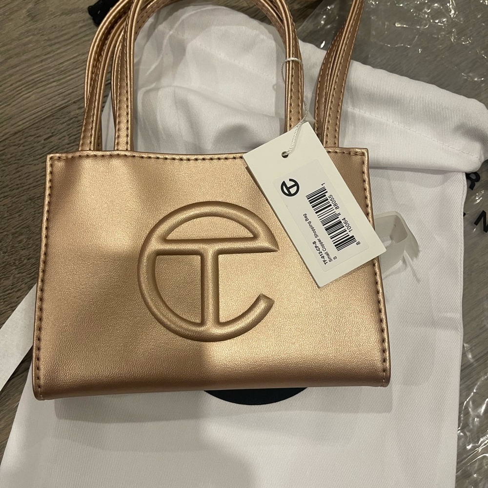NWT Telfar Mini Bag in Shimmering Rose Gold - Picture 6 of 7